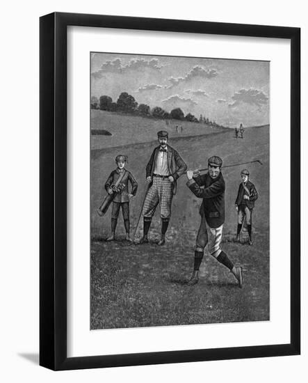 Men In Knickers Playing A Game Of Golf-Bettmann-Framed Giclee Print