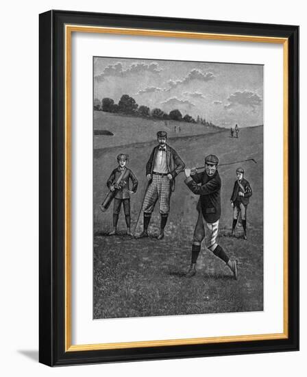 Men In Knickers Playing A Game Of Golf-Bettmann-Framed Giclee Print