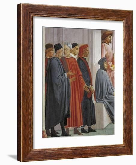 Men in Medieval Dress, Detail from the Raising of the Son of Theophilus-Tommaso Masaccio-Framed Giclee Print