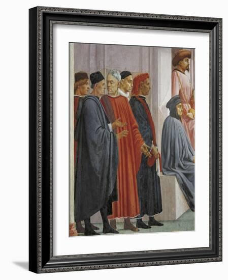 Men in Medieval Dress, Detail from the Raising of the Son of Theophilus-Tommaso Masaccio-Framed Giclee Print