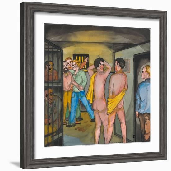 Men in the Seattle City Jail-Ronald Ginther-Framed Giclee Print