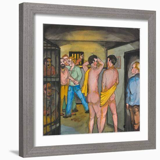 Men in the Seattle City Jail-Ronald Ginther-Framed Giclee Print