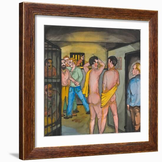 Men in the Seattle City Jail-Ronald Ginther-Framed Giclee Print