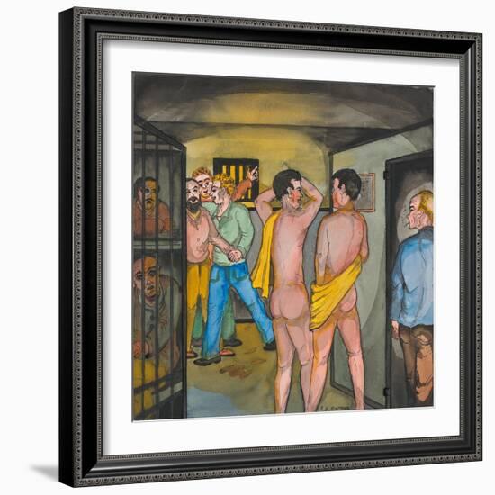 Men in the Seattle City Jail-Ronald Ginther-Framed Giclee Print