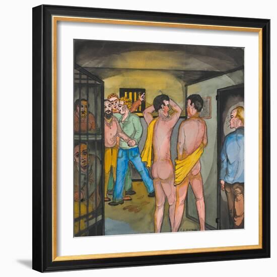 Men in the Seattle City Jail-Ronald Ginther-Framed Giclee Print