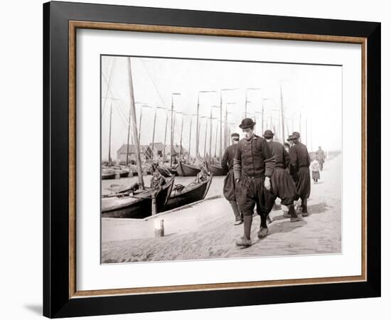 Men in Traditional Dress, Marken Island, Netherlands, 1898-James Batkin-Framed Photographic Print