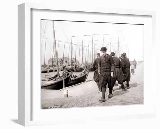 Men in Traditional Dress, Marken Island, Netherlands, 1898-James Batkin-Framed Photographic Print