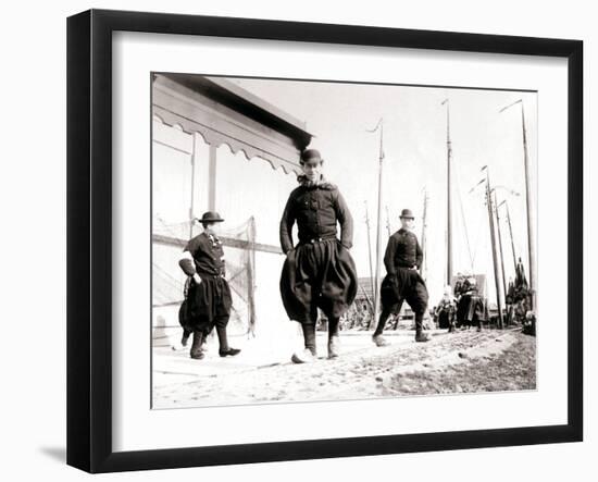 Men in Traditional Dress, Marken Island, Netherlands, 1898-James Batkin-Framed Photographic Print