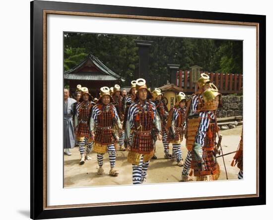 Men in Traditional Samurai Costume, Toshogu Shrine, Tochigi Prefecture, Japan-Christian Kober-Framed Photographic Print