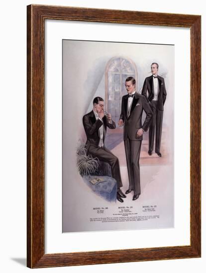 Men in Tuxedos and Tails-null-Framed Giclee Print