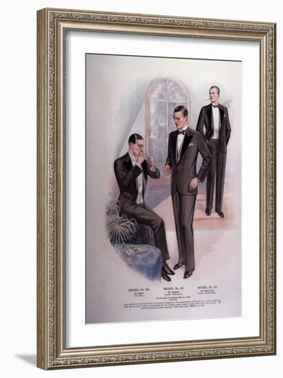 Men in Tuxedos and Tails-null-Framed Giclee Print