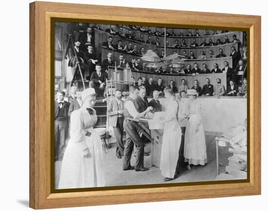 Men Observing Early Surgery-null-Framed Premier Image Canvas