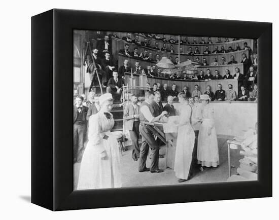 Men Observing Early Surgery-null-Framed Premier Image Canvas