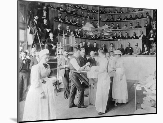 Men Observing Early Surgery-null-Mounted Photographic Print