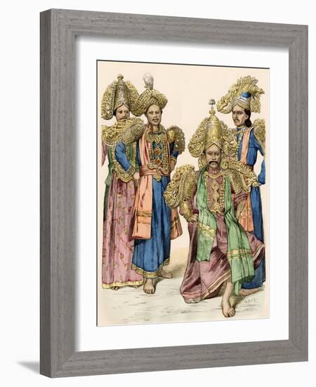 Men of Jaffna, Ceylon in their Finest Clothing-null-Framed Giclee Print