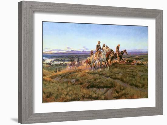 Men of the Open Range-Charles Marion Russell-Framed Art Print