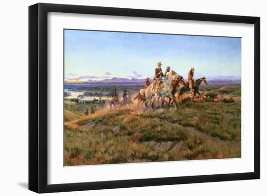 Men of the Open Range-Charles Marion Russell-Framed Art Print