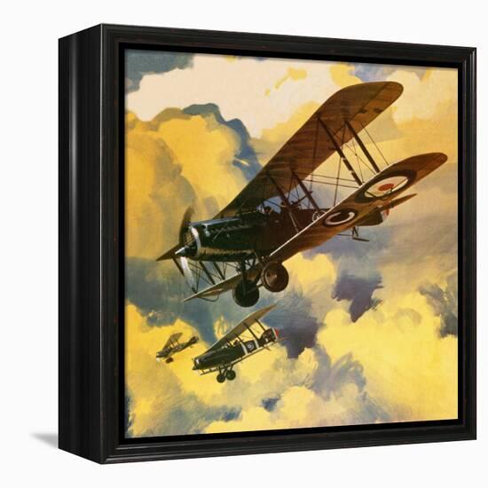 Men of the Royal Flying Corps Out to Combat the Threat of the German Floating Flotilla-Wilf Hardy-Framed Premier Image Canvas