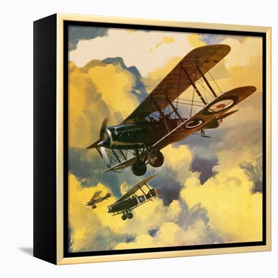 Men of the Royal Flying Corps Out to Combat the Threat of the German Floating Flotilla-Wilf Hardy-Framed Premier Image Canvas