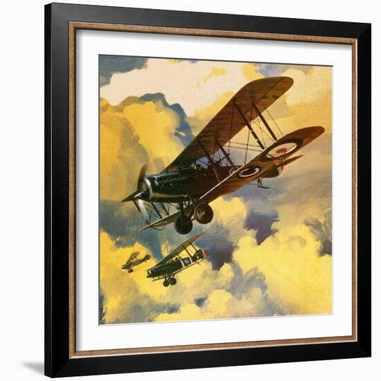 Men of the Royal Flying Corps Out to Combat the Threat of the German Floating Flotilla-Wilf Hardy-Framed Giclee Print