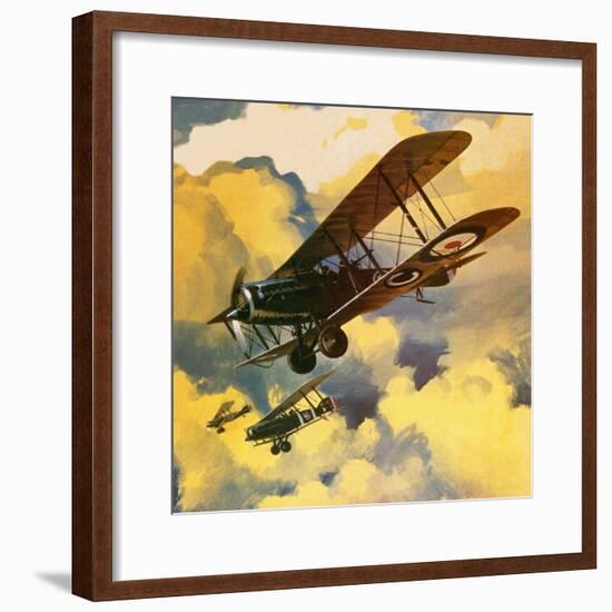 Men of the Royal Flying Corps Out to Combat the Threat of the German Floating Flotilla-Wilf Hardy-Framed Giclee Print