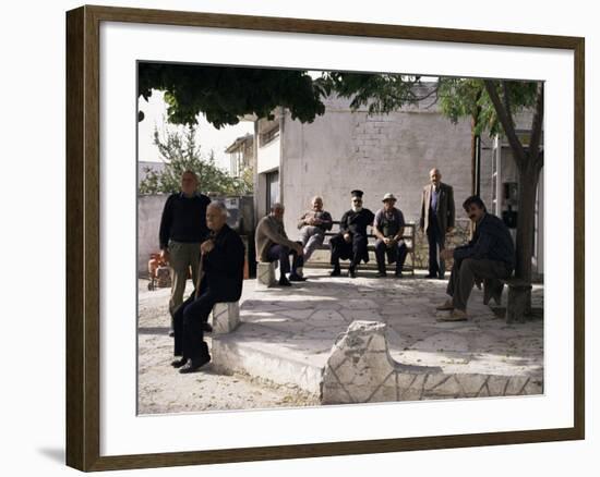 Men of the Village, Dhora, Cyprus-Michael Short-Framed Photographic Print