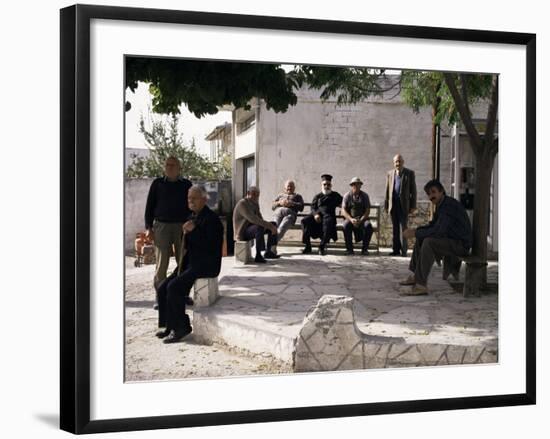 Men of the Village, Dhora, Cyprus-Michael Short-Framed Photographic Print