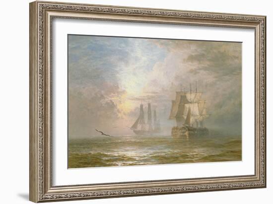 Men of War at Anchor, 1873-Henry Thomas Dawson-Framed Giclee Print