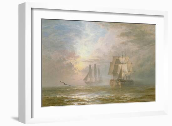 Men of War at Anchor, 1873-Henry Thomas Dawson-Framed Giclee Print