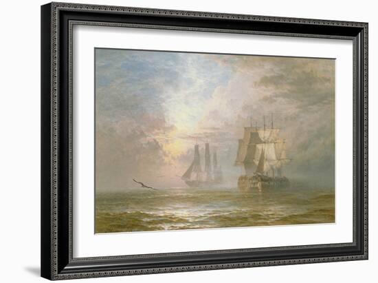 Men of War at Anchor, 1873-Henry Thomas Dawson-Framed Giclee Print