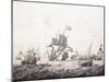 Men-Of-War Breaking Fishermen's Nets-Adriaen or Abraham Salm-Mounted Giclee Print