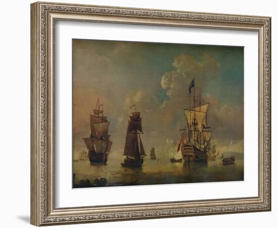 Men of War, c1720-Peter Monamy-Framed Giclee Print