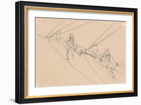 Men on a Spar, c.1876-John Singer Sargent-Framed Giclee Print