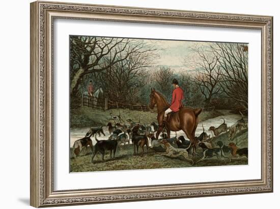 Men on Hunting Trip Using Dogs-Bettmann-Framed Giclee Print