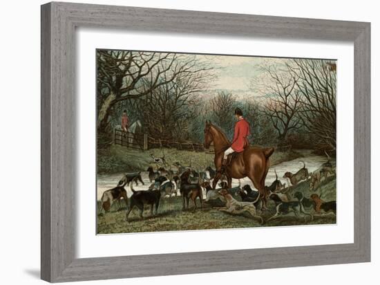 Men on Hunting Trip Using Dogs-Bettmann-Framed Giclee Print