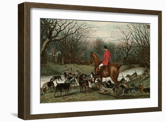 Men on Hunting Trip Using Dogs-Bettmann-Framed Giclee Print