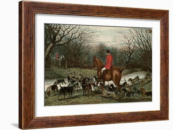 Men on Hunting Trip Using Dogs-Bettmann-Framed Giclee Print