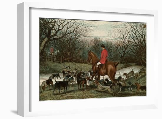 Men on Hunting Trip Using Dogs-Bettmann-Framed Giclee Print