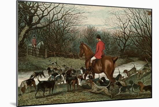 Men on Hunting Trip Using Dogs-Bettmann-Mounted Giclee Print