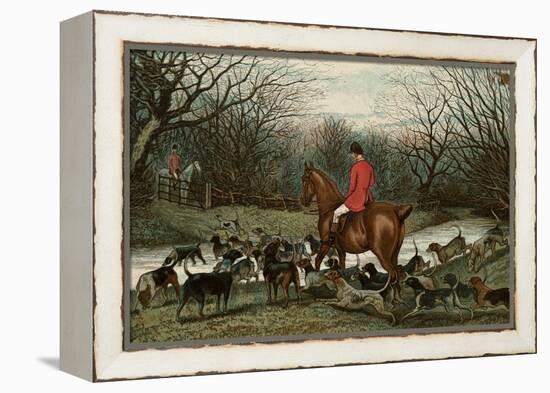 Men on Hunting Trip Using Dogs-Bettmann-Framed Premier Image Canvas