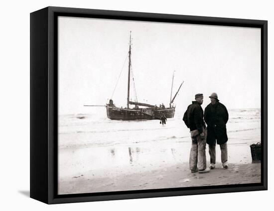 Men on the Shore, Scheveningen, Netherlands, 1898-James Batkin-Framed Premier Image Canvas