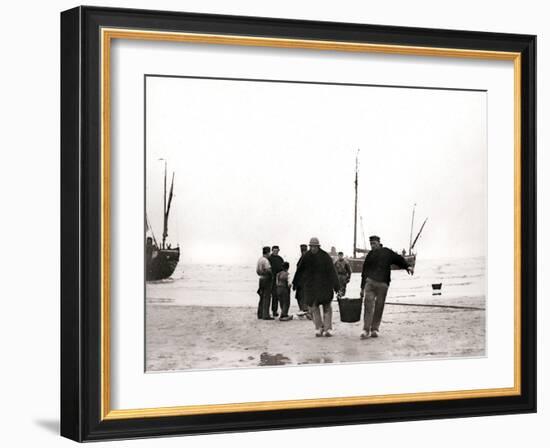 Men on the Shore, Scheveningen, Netherlands, 1898-James Batkin-Framed Photographic Print