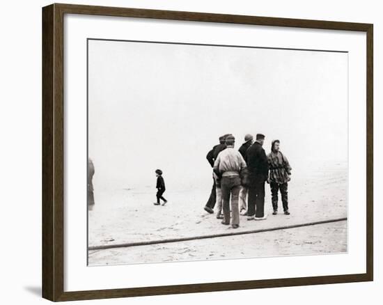 Men on the Shore, Scheveningen, Netherlands, 1898-James Batkin-Framed Photographic Print