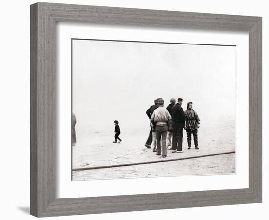 Men on the Shore, Scheveningen, Netherlands, 1898-James Batkin-Framed Photographic Print