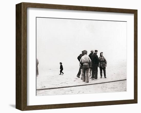 Men on the Shore, Scheveningen, Netherlands, 1898-James Batkin-Framed Photographic Print