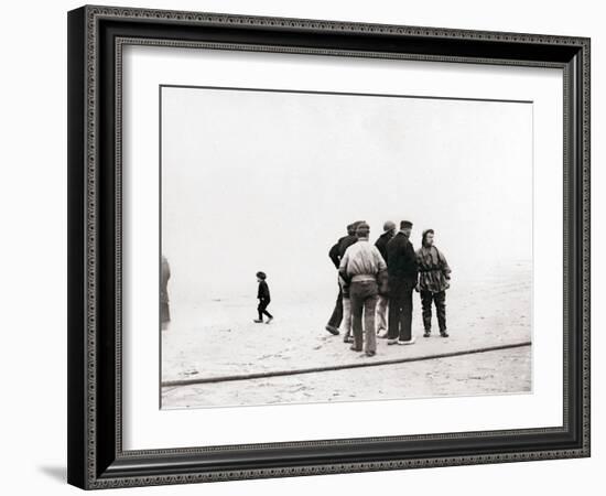 Men on the Shore, Scheveningen, Netherlands, 1898-James Batkin-Framed Photographic Print