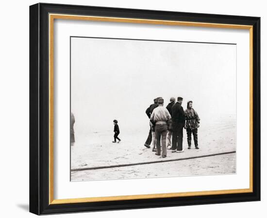 Men on the Shore, Scheveningen, Netherlands, 1898-James Batkin-Framed Photographic Print