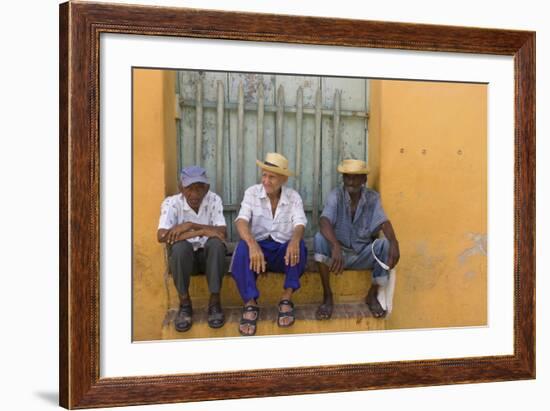 Men on the Street, Trinidad, Cuba-Keren Su-Framed Photographic Print