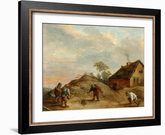 Men Playing At Bowls-David the Younger Teniers-Framed Giclee Print
