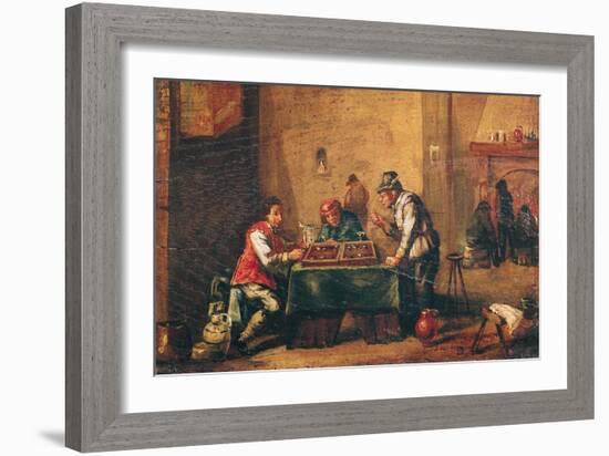 Men Playing Backgammon in a Tavern-David Teniers the Younger-Framed Giclee Print